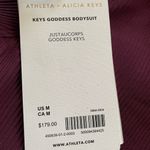 Athleta NWT + ALICIA KEYS Goddess Bodysuit, Maroon, Size M 450639 Photo 8