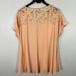 Lane Bryant  Swing Tee Womens Plus 18/20 Peach Short Sleeve Flowy Romantic Boho Photo 2