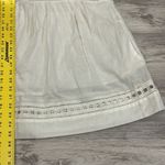 Olivaceous Off-White Eyelet Sheer Lightweight Knee Length Short Sleeve Dress L Photo 8