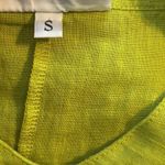 Bryn Walker Size S Tunic Top Asymmetrical Hem Lagenlook Linen Made in USA Green Photo 3
