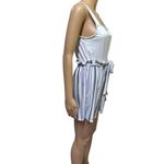 Ultra Flirt  Purple and White Striped Sleeveless Shorts Romper Womens Large Photo 3
