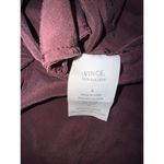 Vince  Silk Button Up‎ Dress Cabernet Knee Length Collard Long Sleeve Maroon 4 Photo 6