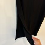 We Wore What  Cut Out Midi Skirt Jersey Knit Black Stretchy Tie Strappy Bodycon Photo 4