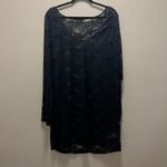 Fox & Royal City Chic Black Lace Sheer Chemise Stretch Long Sleeves Pullover XXL Photo 2