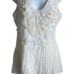 Lulumari LuPruia by Women Top S Cream 3D Rosettes Fairy Chic Boho Cottagecore Photo 0