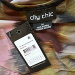 City Chic  Mesh Miranda Print Top Abstract Boho Chic Sexy Girls Night Out Photo 6
