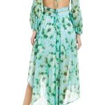 Willa Rahi Cut-Out Long Sleeve Dress, Lime Tie Dye Print Size L, New with Tag Photo 2