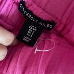 Sincerely Jules  Wide Leg Hi-Rise Pull On Pants drawstrings Fuchsia Pink Size S Photo 4