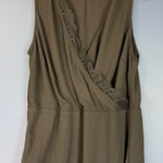 Pleione Black Crossover Lace Accent Peplum Sleeveless Blouse Size 1X Photo 0