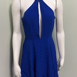 Lovers + Friends  Journey Cutout Open Back Blue Halter Mini Dress Size Small Photo 4