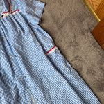 Ashley Taylor Gingham Button Down Night Shirt SIZE L White Size L Photo 1