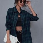 navy and green oversized flannel Multiple Size M Photo 0