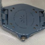 Isaac Mizrahi Isaac Mizrah Live! Ceramic Blue/Grey women watch 34mm rotating bezel 6” running Photo 3