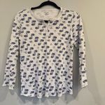 Roller Rabbit  Moby Whale Pajamas Set Womens Blue White Pima Cotton PJs Photo 1