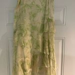 Adrienne Vittadini  yellow long skirt‎ Sz 10  silk Photo 3