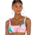 frankie's bikinis Frankie’s Bikinis Rare Kendall Trippy Multicolor Tie Shoulder Bikini Swim Top S Photo 0