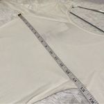 Socialite  Lace Trim Long Sleeve Rib Bodysuit in Ivory White Medium Photo 2