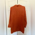 WAYF NWT Satin Shirt Dress Shift Rust Orange Long Sleeve Dotted Size Medium Photo 6