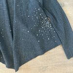 Eileen Fisher  angled hem sequin wool cashmere cardigan sweater Photo 3