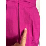 Fossil Strapless Midi Women Dress Size XS Fuchsia Elastic Back Pocket Zip Preppy Photo 11
