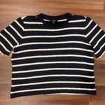 Massimo Dutti Stripped Knit Short Sleeve Sweater Photo 0