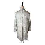 Saint Tropez West Women Small Gray Linen Embroidered Tunic Top Lagenlook Boho Photo 1