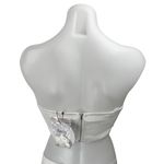 Princess Polly NEW  White Strapless Sleeveless Bandeau Cutout Crop Top Size 4 Photo 1