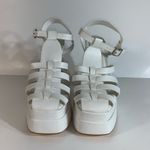 Olivia James white platform sandals size 8.5 high heel Photo 2
