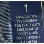 ZCO Jeans Premium Blue Striped Denim Jean Shorts Distressed Junior Size 1 Cotton Photo 7