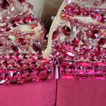 Sherri Hill Cranberry Beaded Maxi Formal Dress Size 2 Photo 5