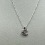 Boutique Sterling silver CZ double heart pendant and 18” chain necklace Photo 1