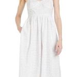 A New Day White Eyelet Midi Dress Large Photo 0