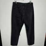 Lucky Brand High Rise Drew Mom Jean Washed Black Ripped Knee Size 12/31 Photo 6