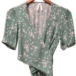 SERAPHINE Sage Green Floral Sanna Maternity & Nursing
Wrap Midi Dress Size 4 Photo 11