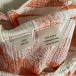 Roxy Coral & White Hot Summer Lands Ruffle Maxi Dress Size Large Boho Breezy Photo 7