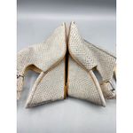 Nine West  Gorana 9 Wedge Ankle Strap Sandal Gray Snake Print Open Toe Slingback Photo 5