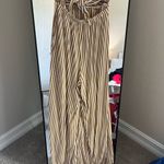 American Eagle  Outfitters Orange and White Striped Jumpsuit Photo 5