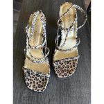 Enzo Angiolini  Womens Heels Size 6.5M Animal Print Strappy Open Toe Shoes Photo 3