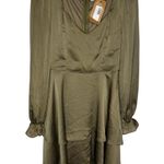 Peach Love California Peach Love Elegant Olive Green Dress Photo 0