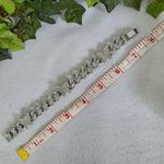 White Gold Filled Pave Cuban Link Chain Bracelet with CZ and Butterfly Silver Photo 6