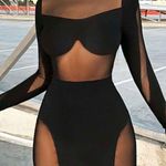 Mesh Mini Dress Black Photo 0