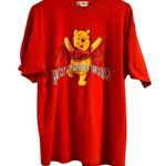 Disney Vintage 90s Walt World Winnie The Pooh Cartoon T-Shirt Adult Sz Lg Red Photo 0