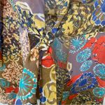 CAbi  Shakespeare Floral Semi Sheer Tie Front Ruffle Bohemian Kimono Tunic Top S Photo 7