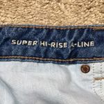 American Eagle Women’s Super Hi-Rise A-Line Distressed Denim Mini Skirt 14 Long Photo 8