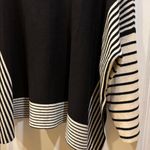 Max Studio LONDON BLACK AND OFF WHITE HANDKERCHIEF STYLE SWEATER SIZE MEDIUM Photo 9