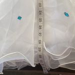 Women’s White Blue Beading Short Cocktail Prom Party Dress Corset Back Size 8 White Photo 9