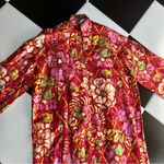 Vintage 60s Marita by Anthony Maruto House Dress Red Pink Metallic Gold size M Multiple Size M Photo 3