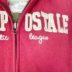 Aeropostale Vintage Y2K Faux Fur Lined Logo Full Zip Hoodie Size Small Maroon Photo 2