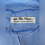 Free People  We The Free Blue Smock Oxford Shirt Size Extra Small Photo 8