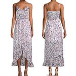Jack by BB Dakota Printed High Low Midi Dress White Purple Pink Abstract Geo S Photo 1
